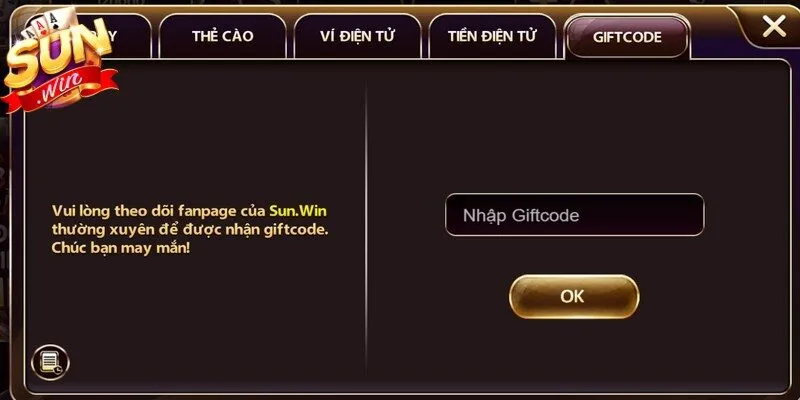 Giao dịch Sunwin bằng Giftcode không cần bỏ vốn cá nhân chơi game